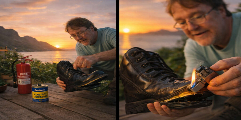Fix Shoe with a Flame