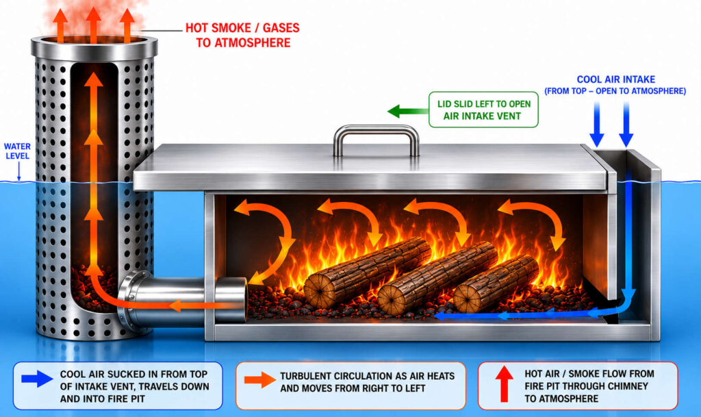 Wood Fired Hot Tub Mechanism